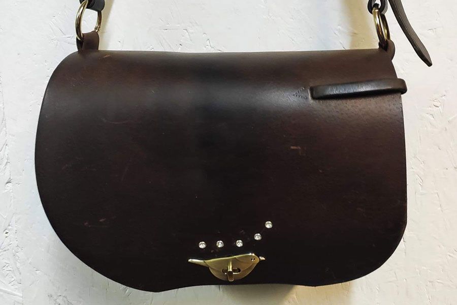 Repurposed Equestrian Leather Handbag by Elysian Designs Cornwall